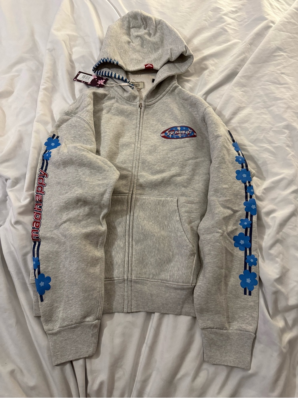 Madhappy Roxy mid-weight fleece zip up size M new with tags